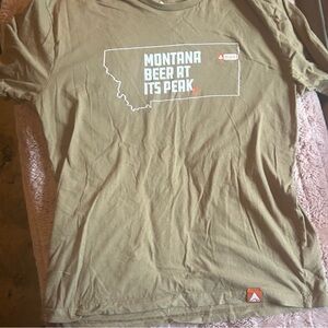 Green Short Sleeve Tee Casual Cotton Blend